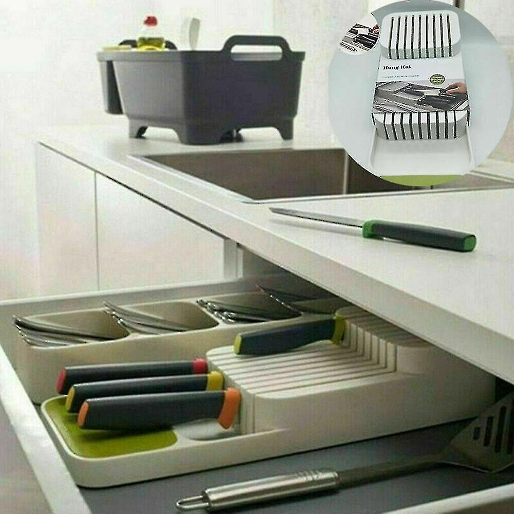 Cutlery Organiser Knife Block Storage Drawer Boxes Tray