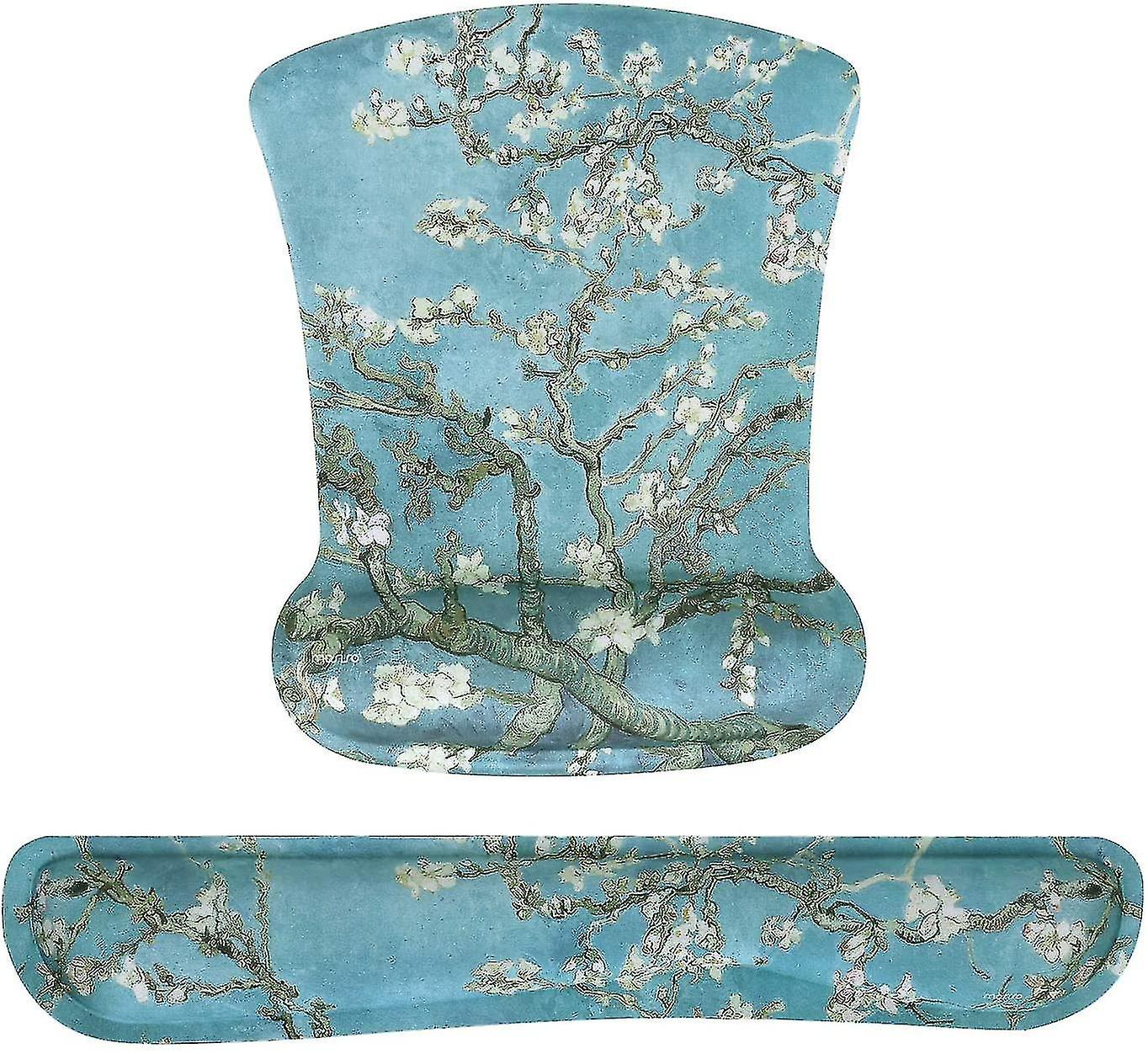 Wrist Rest Support For Mouse Pad & Keyboard Set, Ergonomic Mousepad Non-slip