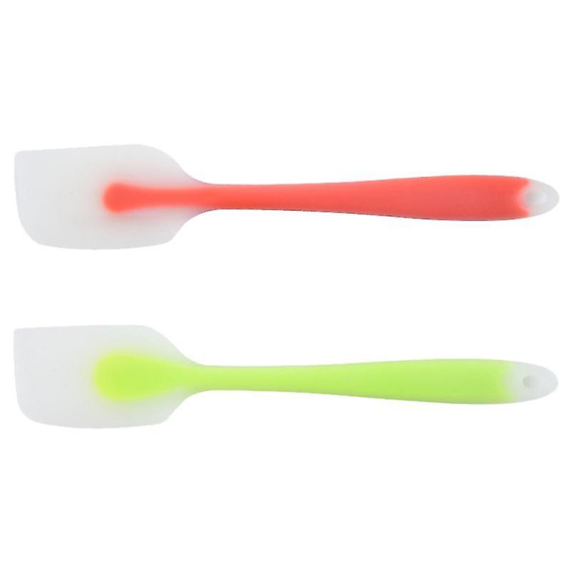 28X5.5x2cm Random Color Spatulas 2pcs Scraping Spatula Silicone Mixing Spatula Baking Spatula One Pi