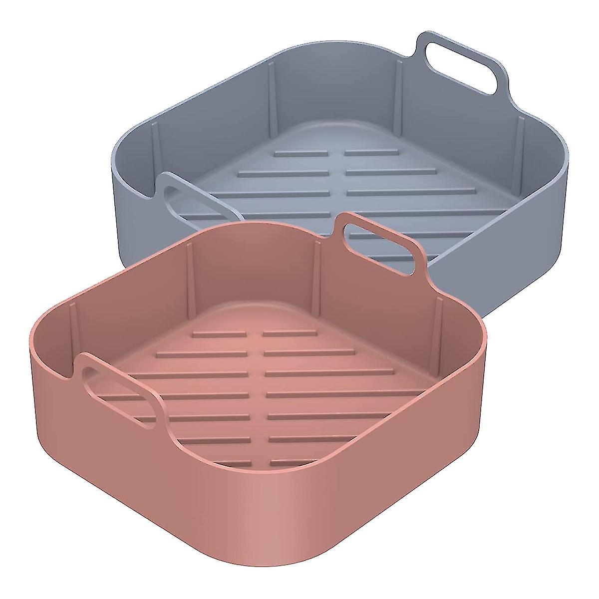 2pcs Silicone Pot With Handle, Square Reusable Replacement Parchment Paper Liners