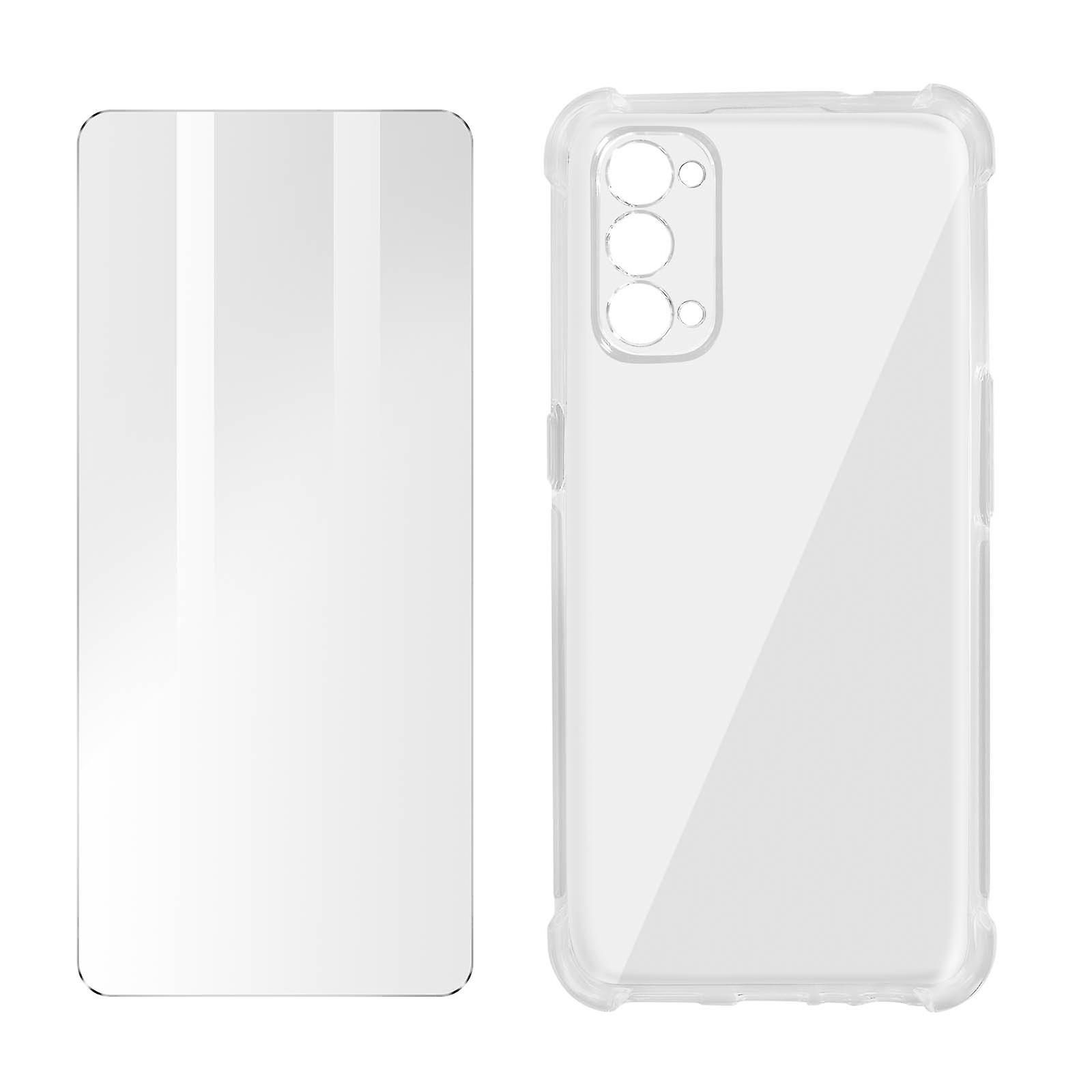 Pack de protecção Oppo Reno 5G e Find X3 Lite capa macia e vidro temperado