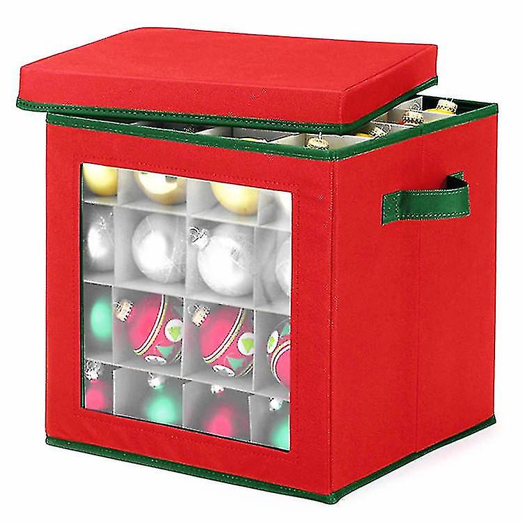 Multifunctional And Durable Christmas Ornament Storage Box With Window @bugu