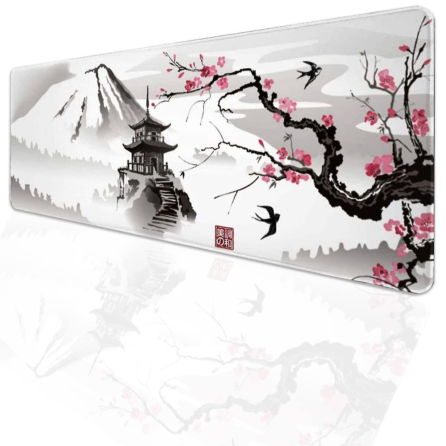 Large Gaming Mouse Pad, Waterproof Keyboard Pad With Non-slip Base And Stitched Edge For Home Office, 31.5 X 11.8 Inch