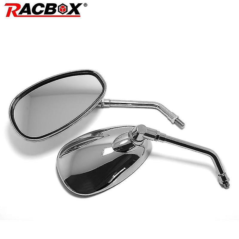 10mm Cycle Oval Retro View Side S For Cafe R Chopper Cycle Accessories