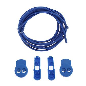 Elastische No Tie Easy Lock Schoenveters voor Sport Trainer Schoen Zwart