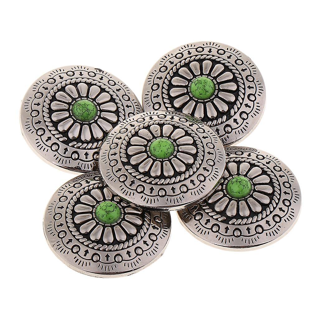 5 Pieces Sewing Vintage Buttons Screw Back Flower Button Rivets E