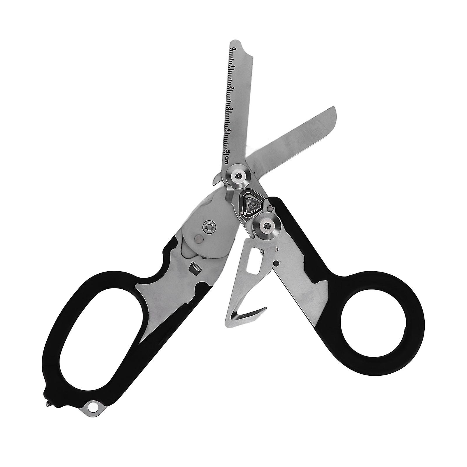 Emergency Response Shears Foldable Multifunctional Scissors Portable Stainless Steel Scissors for Camping Travel