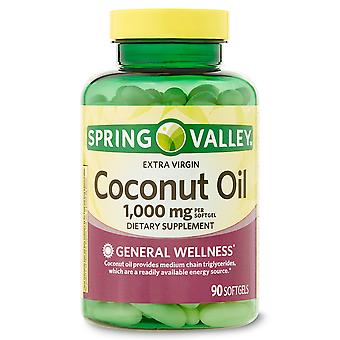 Spring Valley Coconut Oil Softgels, 1000mg, 100 Count