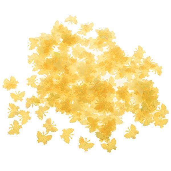 4x1 Sac Papillon Confettis Saupoudrer Table Dispersés Accessoires de mariage Jaune