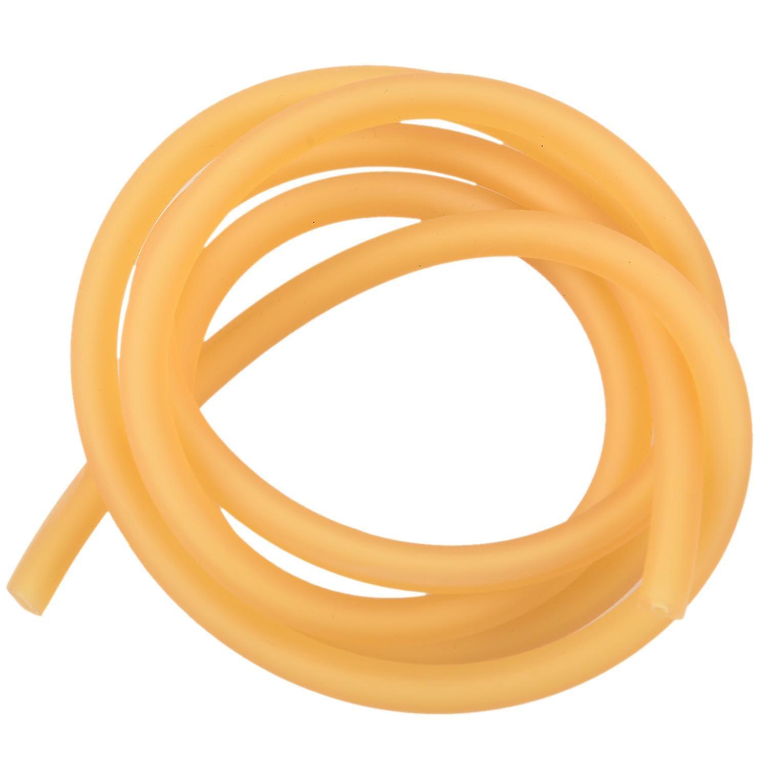 Natural Latex Rubber Band Tube Elastic 2x5mm Yellow Size:1m