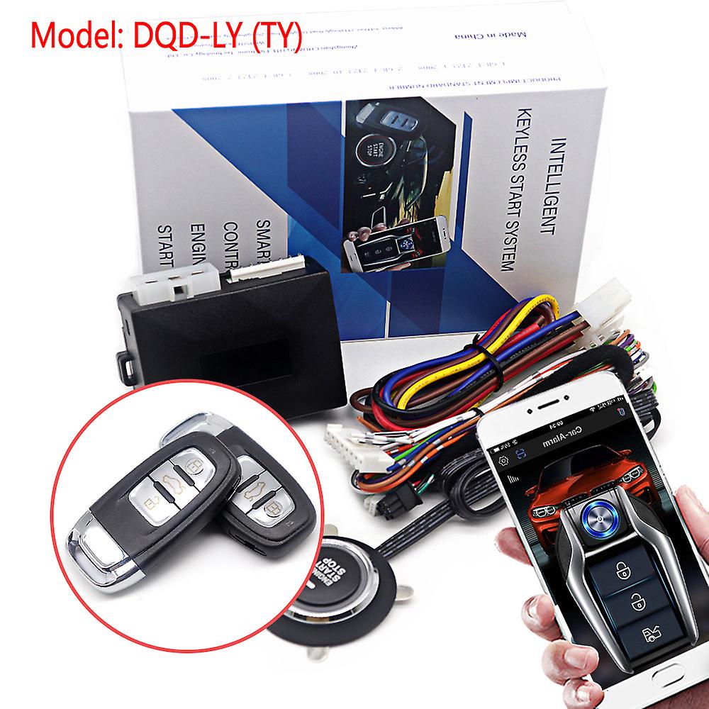 Universal Car Alarm Start Stop System Remote Control Engine Ignition Autostart Kit Keyless Push Start System Car Accessorie