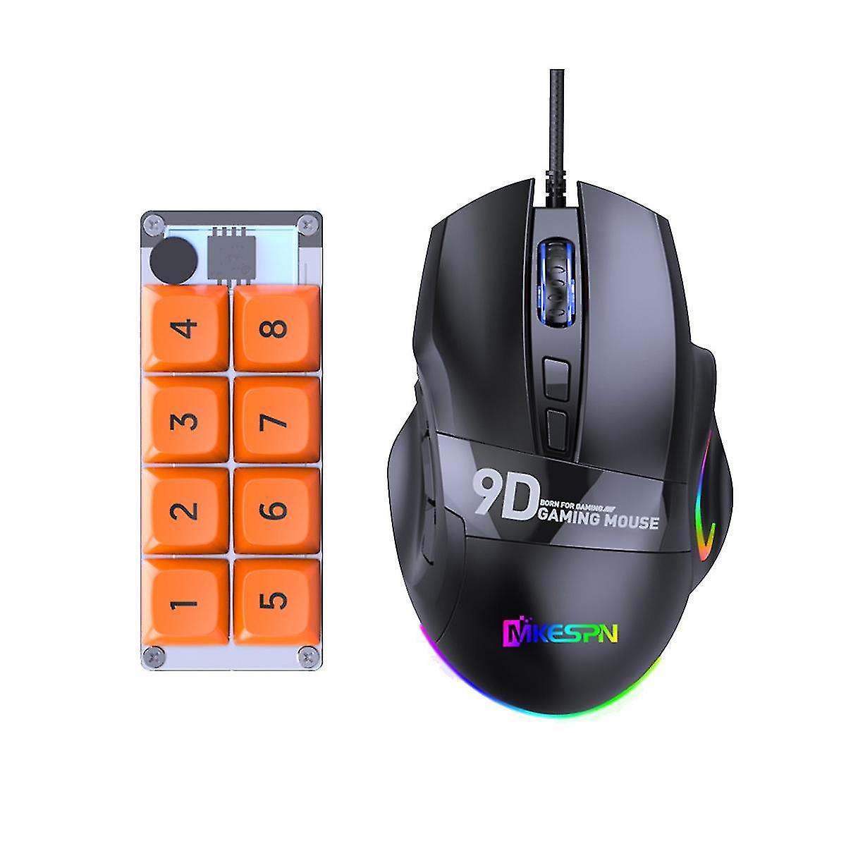 Rgb Programming Custom Mechanical Keyboard And Gaming Mouse Combo 8 Key Copy Paste Mini Button For
