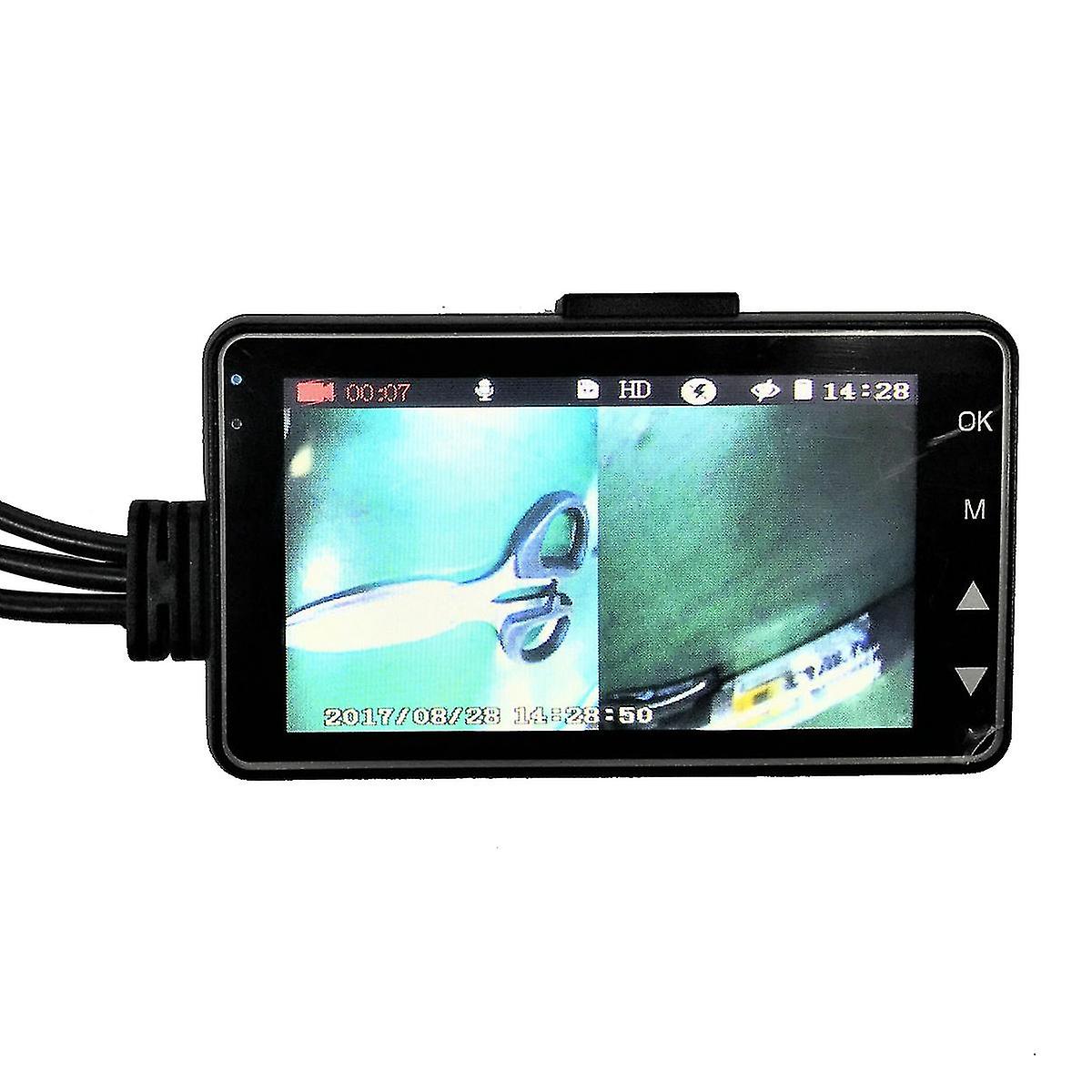 Moto Dash Cam HD anteriore e posteriore Doppia registrazione Forniture per moto