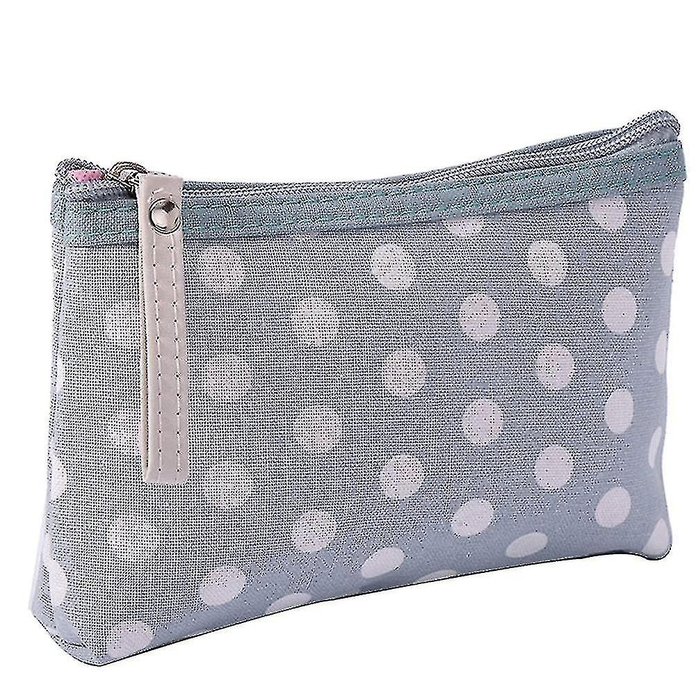 Simple Style Cotton And Linen Classic Dots Multi-functional Cosmetic Bag Storage Bag