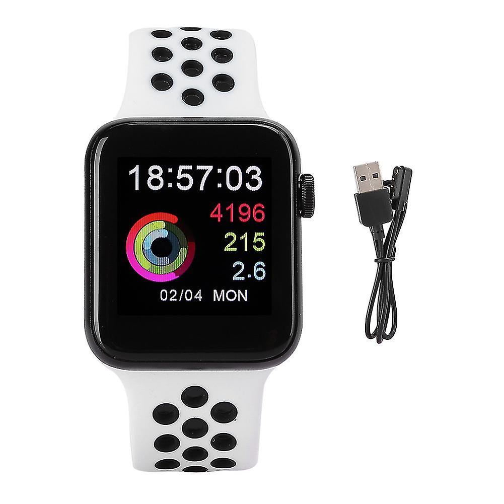 Full Touch Smart Bracelet Étanche Bracelet Fréquence cardiaque Moniteur en temps réel Fitness Sportsnoir Blanc