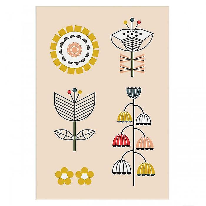 Lyndy Hants Mixed Flowers I Mounted Print