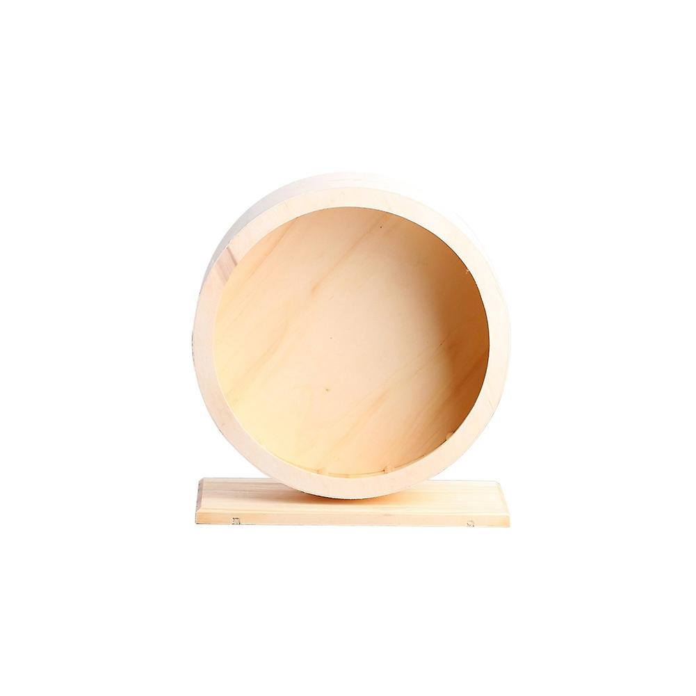 ZHOUBA Wooden Mute Roller Hamster Running Exercise Mouse Hedgehog Sports Wheel Pet Toy