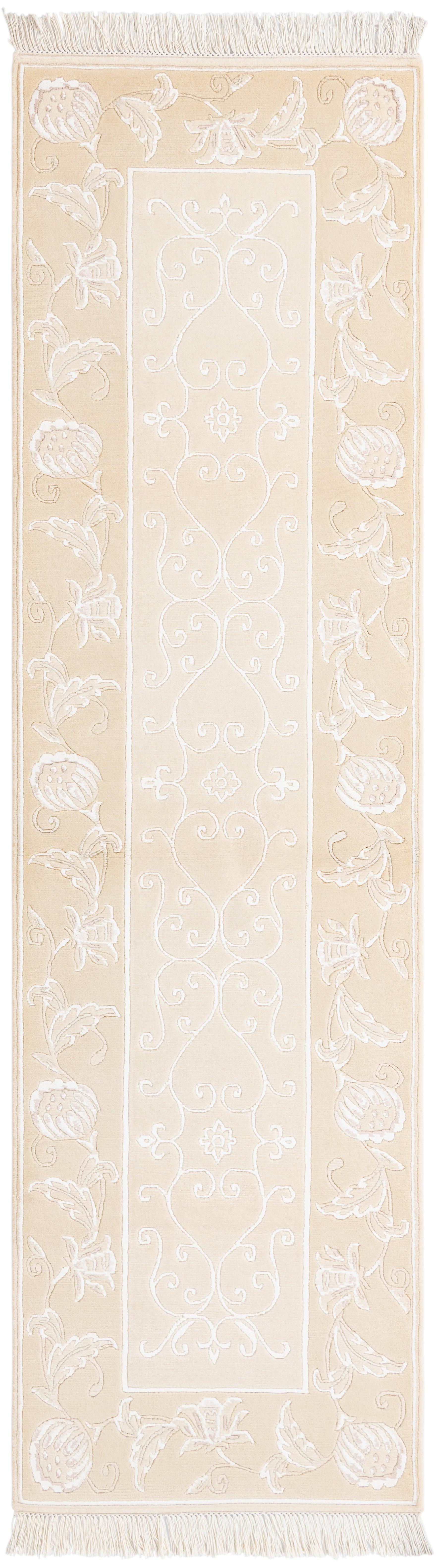 Hadorn Darya-印度 79x297 带米色手摇织机印度地毯