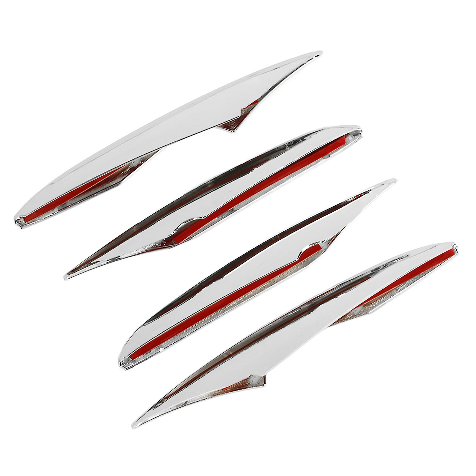 4PCS Front Bumper Fog Light Trim High Hardness Replacement for Mercedes‑Benz GLC Class X253 AMG Line 2016‑2019 Electrosilvering 