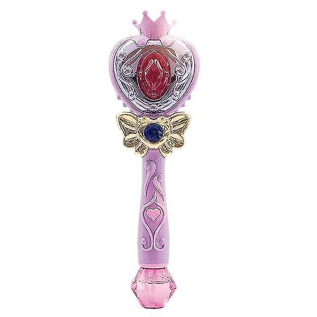 Bubble Blowing Toys Musical Light Up Bubble Magic Wand Bubble Machine Bubble Blower Bubble Solution Gift Purple