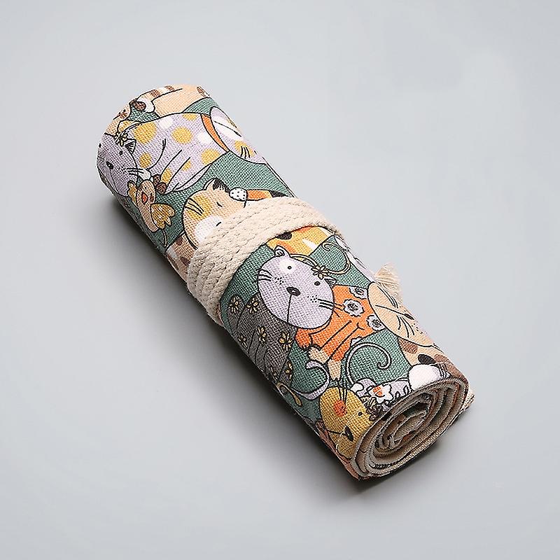 2 PCS 48 Holes Canvas Large Capacity Pen Curtain 2 PCS 48 Holes