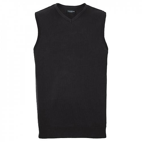 Russell Collection Herr Bomull Akryl V-ringad Ärmlös Tröja