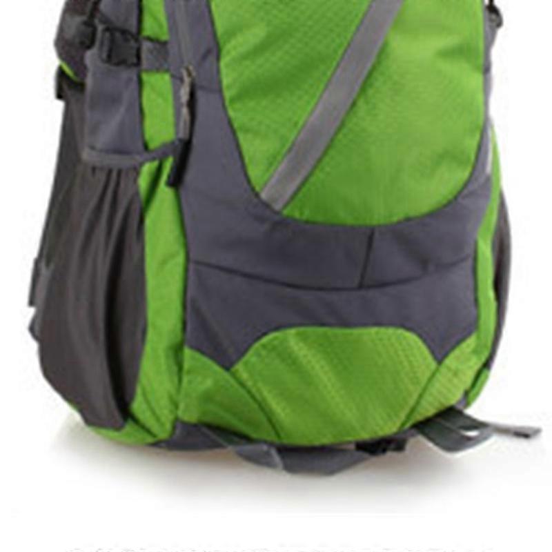 Climbing Backpack Large Capacity Waterproof Nylon Packback for Hiking Camping Cycling Green 