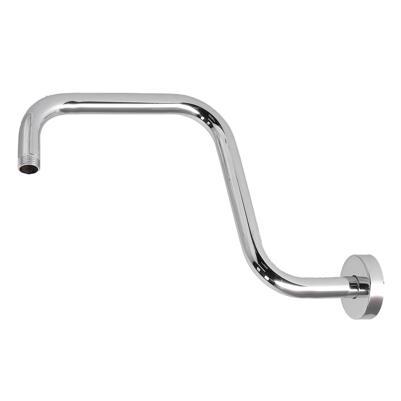 13in S Shape Stainless Steel Shower Arm Riser Extension Bracket