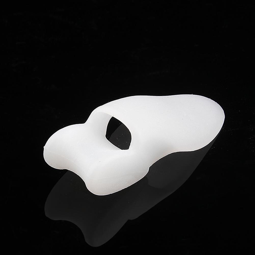 2 Pack Silicone Toe Protector Pads Bunion Corrector Straightener Spacer White