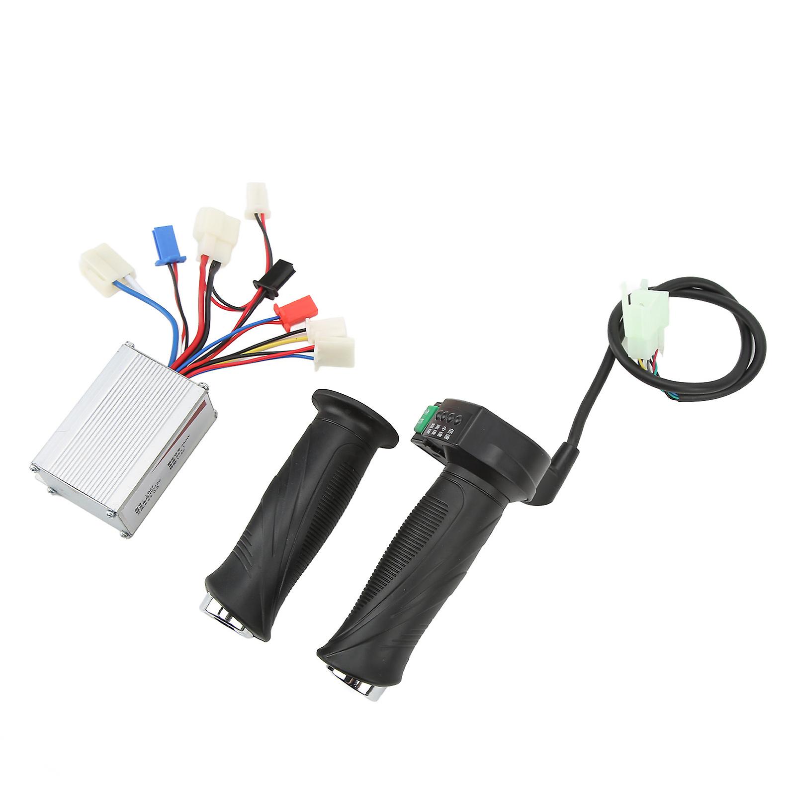 Brushed Motor Speed Controller Throttle Twists Grip Set Comfortable Hand Feeling Throttle Handle Grip 12V 250W