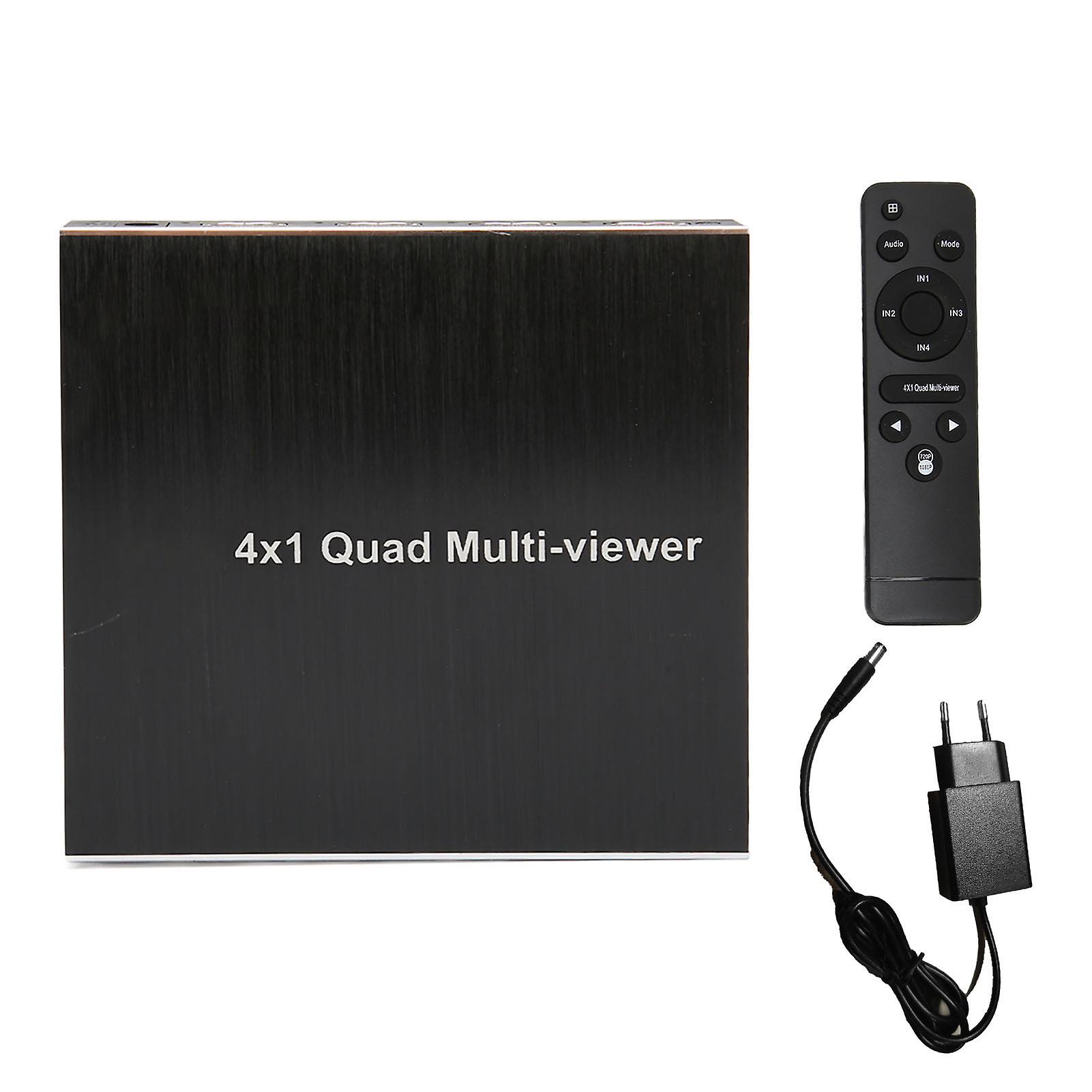 HD Multimedia Interface 4x1 Multiviewer Switch - Seamless 1080P, 5 Modes, RS232 Control