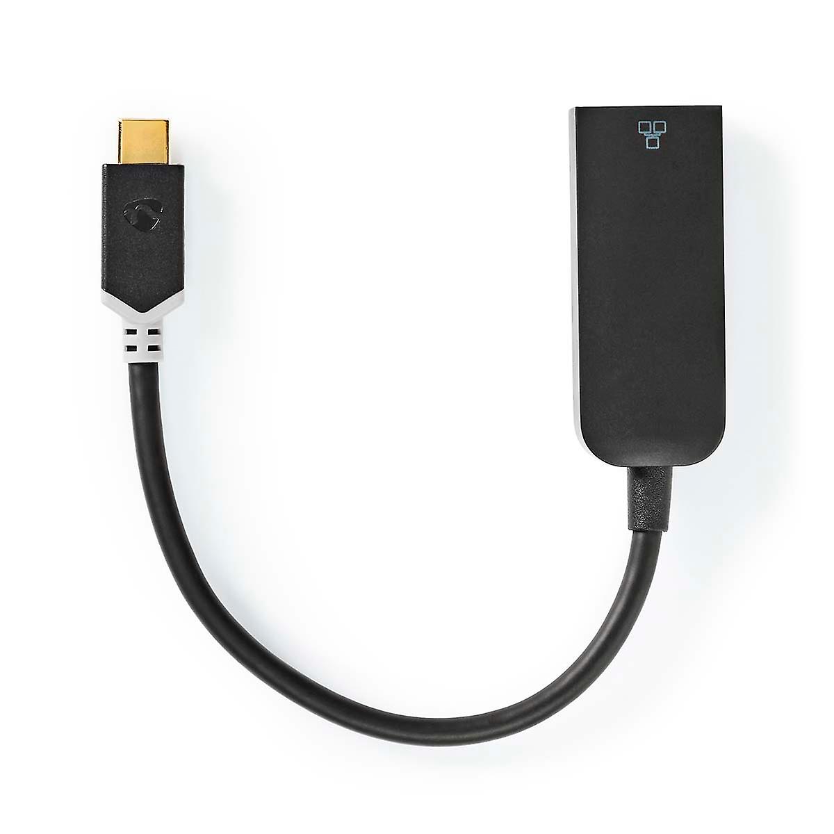 USB-Netzwerkadapter | USB 3.2 Gen 1 | 1000 Mbit/s | USB-C-Stecker™ | RJ45 Buchse | 0,20 m | Rund | Vergoldetes Blech