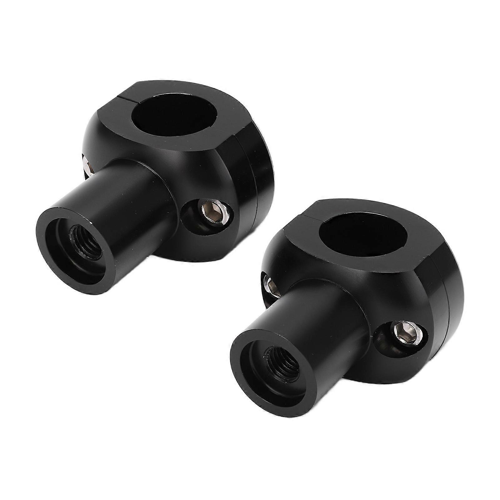 Motorcycle Handlebar Riser 25mm CNC Handlebar Lifter Universal Round Head Motorcycle Handlebar ClampBlack 