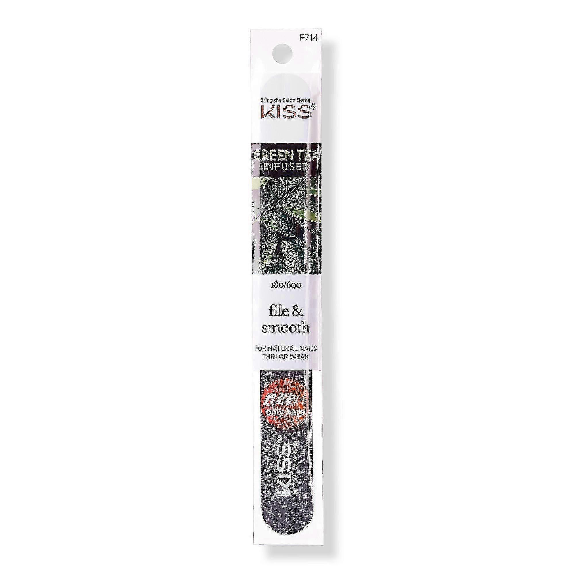 Kiss 180 And 320 Grit Green Tea Nail File, 1 Ea