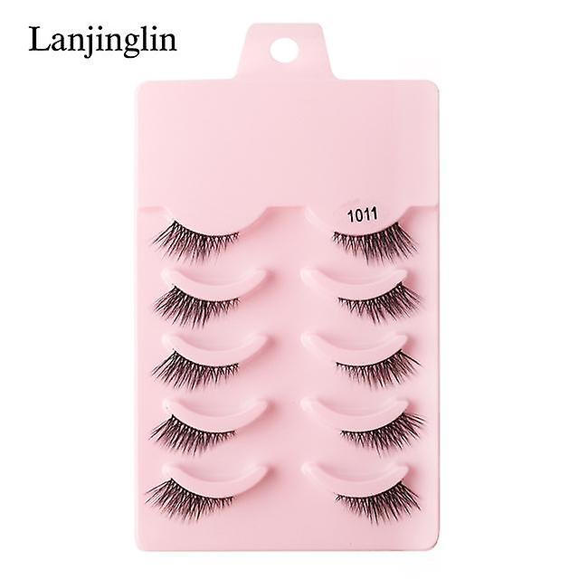 Half Eey Lashes 3/5 Pairs Faux Mink Lashes Reusable False Eyelashes Natural Fluffy Makeup Tools Extension Fake Lashes maquiagem