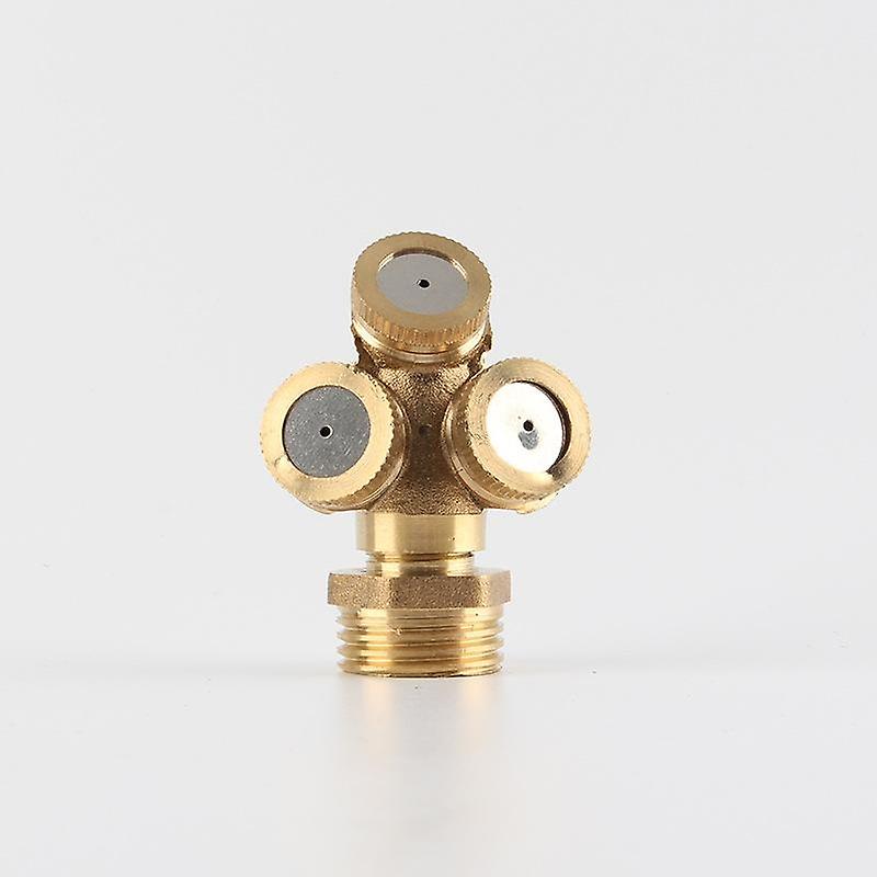 4 Points DN15-For Lawn Atomizing Nozzle Adjustable Hole Brass Nozzle, Garden Irrigation Nozzle-3 Hol