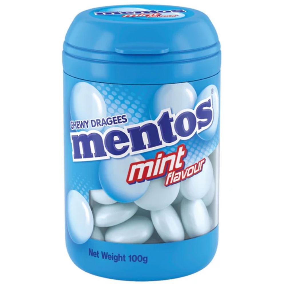 Mentos Peppermint Bottles Burst Refreshing Chewy Dragee Crunchy Outside 6x100g