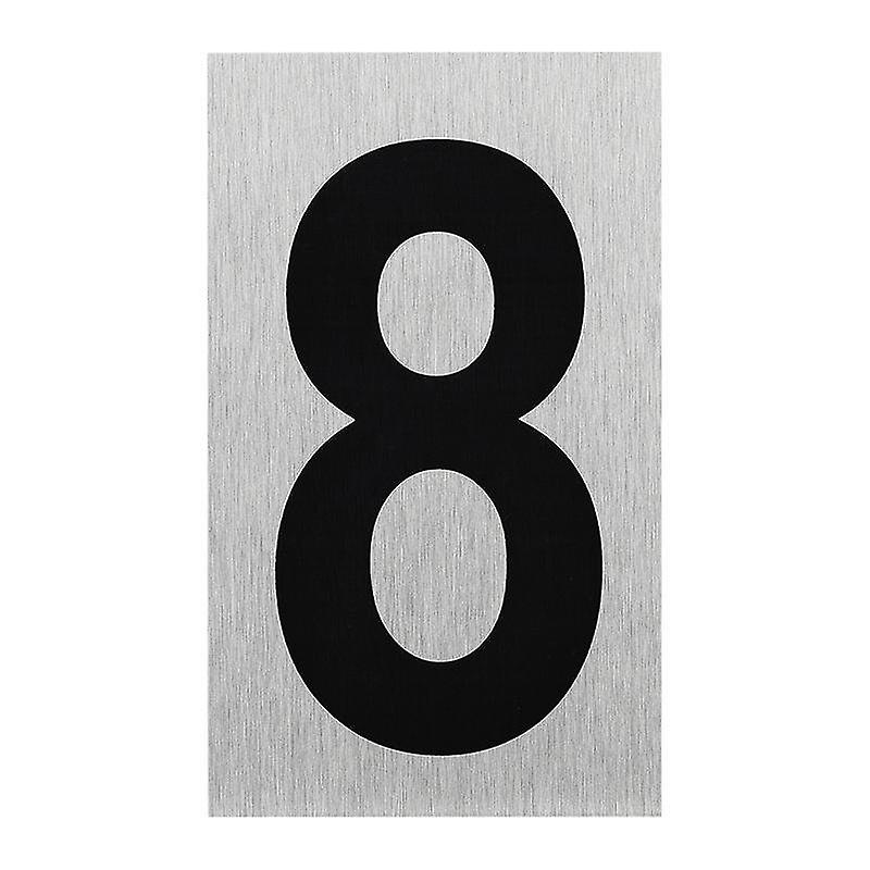 Letrero de puerta de aluminio "8" 100x60mm