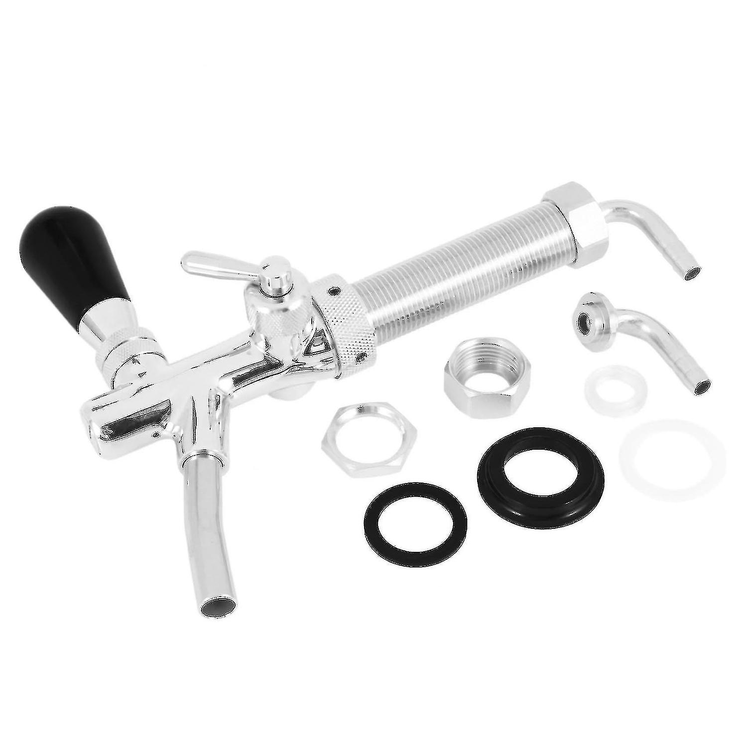 New 2023 Adjustable Flow Control Chrome Draft Beer Faucet Tap G5/8 Shank Long
