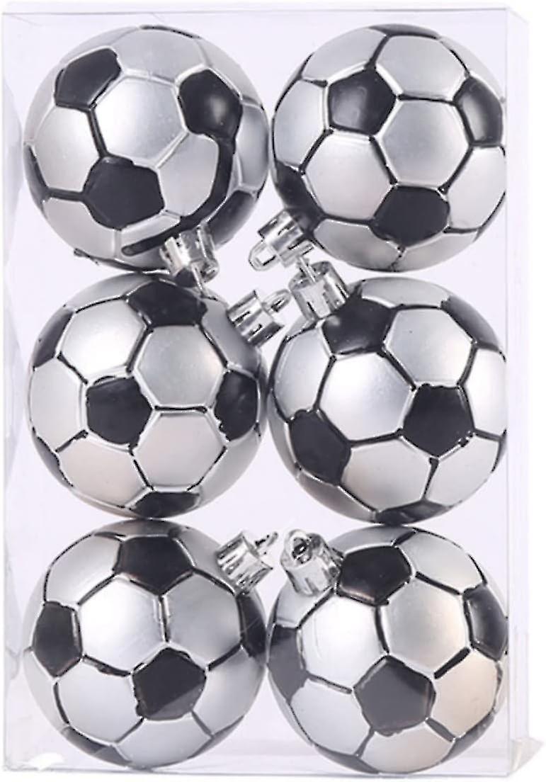 6個のクリスマスボールオーナメントサッカーデコレーションクリスマスボールクリスマスツリーデコレーション互換性