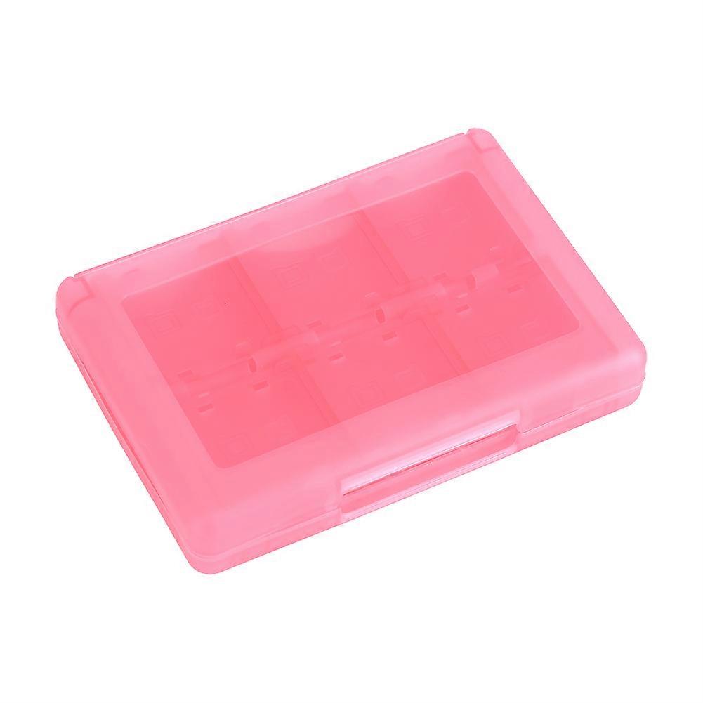 28 in 1 PP Plastic Game Card Case Holder Cartridge Storage Box for Nintendo 3DS DSL DSI LL Pink