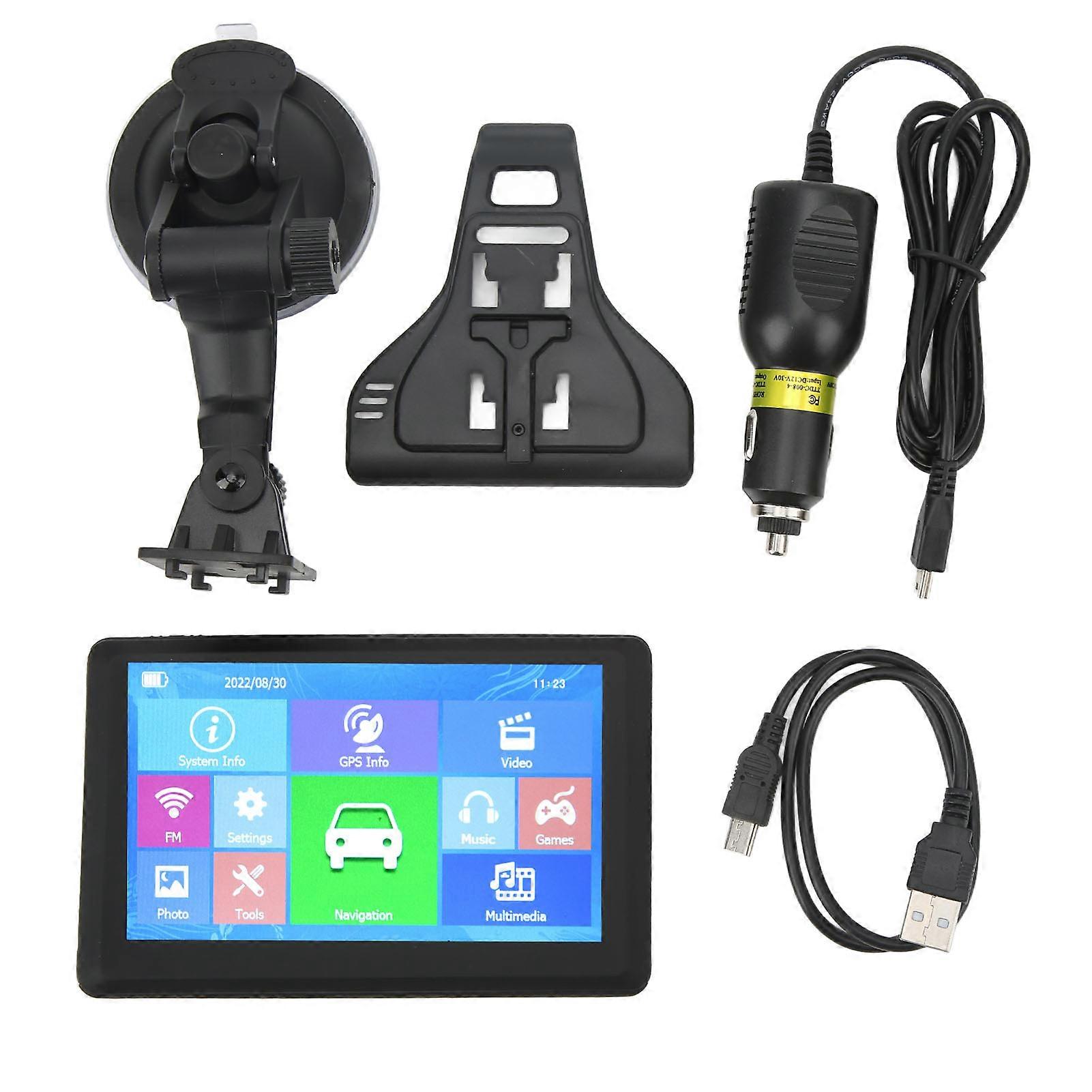 5in GPS Navigator Capacitive Screen Voice Broadcast FM Transmitter Universal for Automobiles NO.70196