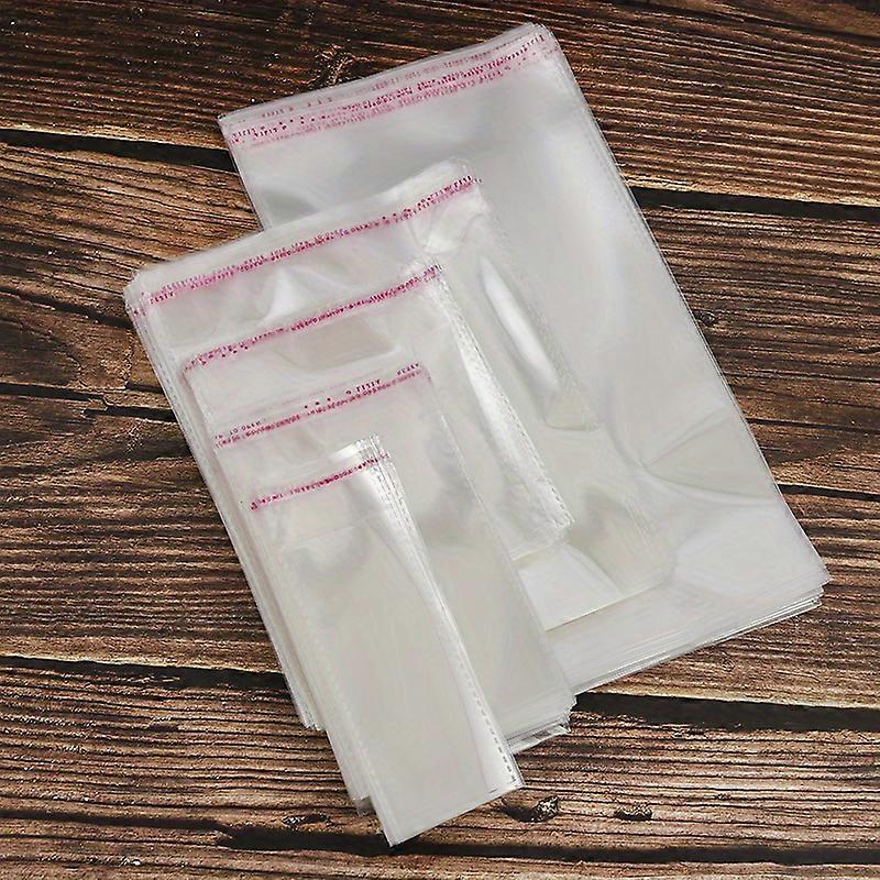 500ピース透明セルフシールバッグ3.9X5.5インチ - キャンディー、パン、ビスケット用の多用途プラスチックギフト&食品の断片化