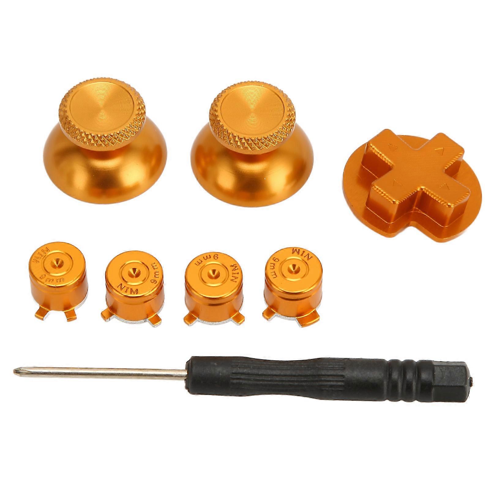 Gamepad Metal Buttons Aluminum Alloy Diy Replacement Game Controller Button Parts For Switch Pro Game Controller Gold