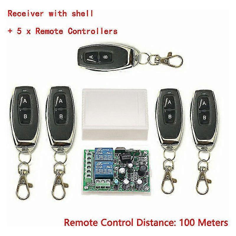 433MHz RF Wireless Fernbedienung Schalter Relais Modul Universalempfänger + Empfänger Sender Knopf Kit