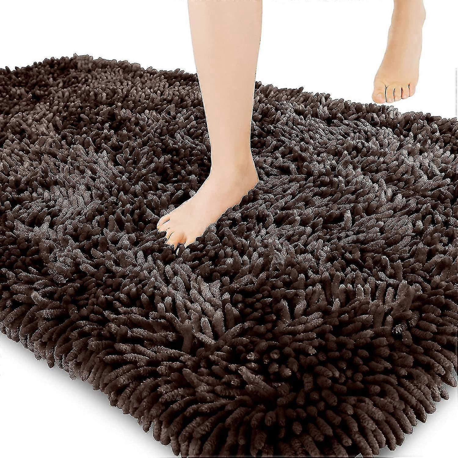 Tapis de bain haut de gamme, antidérapant et moelleux, incroyablement doux, confortable et très épais