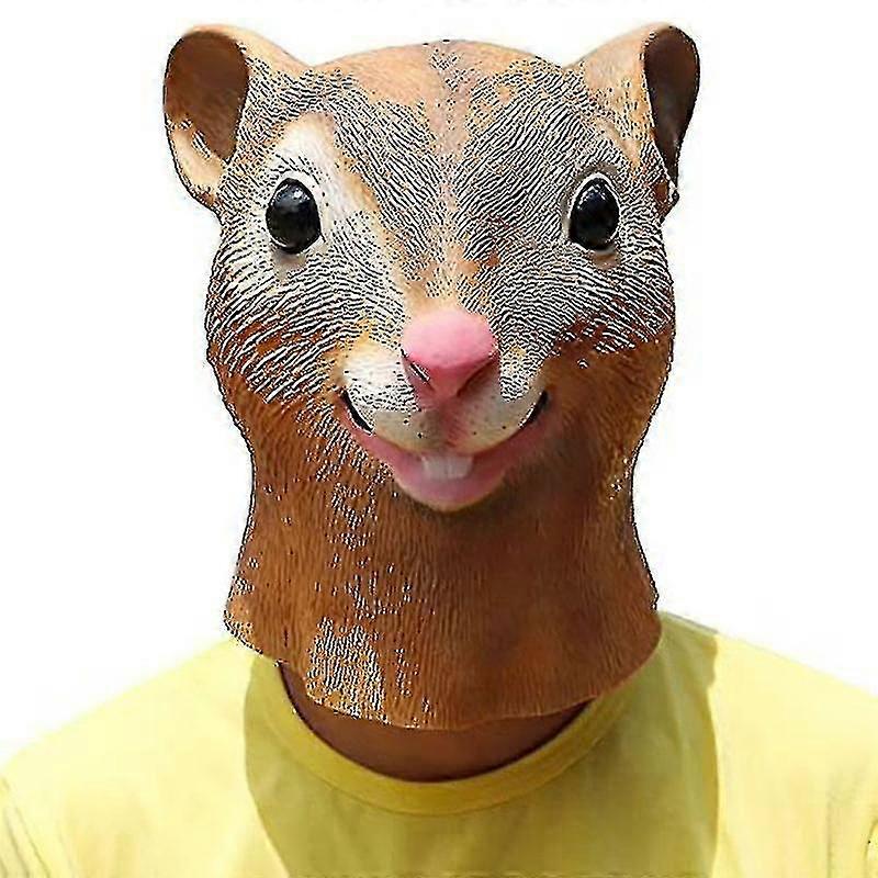 Sincap Maskesi - Cadılar Bayramı Lateks Hayvan Kafa Maskesi Cosplay Maskeli Balo Partisi Komik Başlık