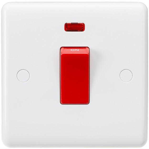 Knightsbridge Curved Edge 45A DP Switch with Neon (small) - CU8331N