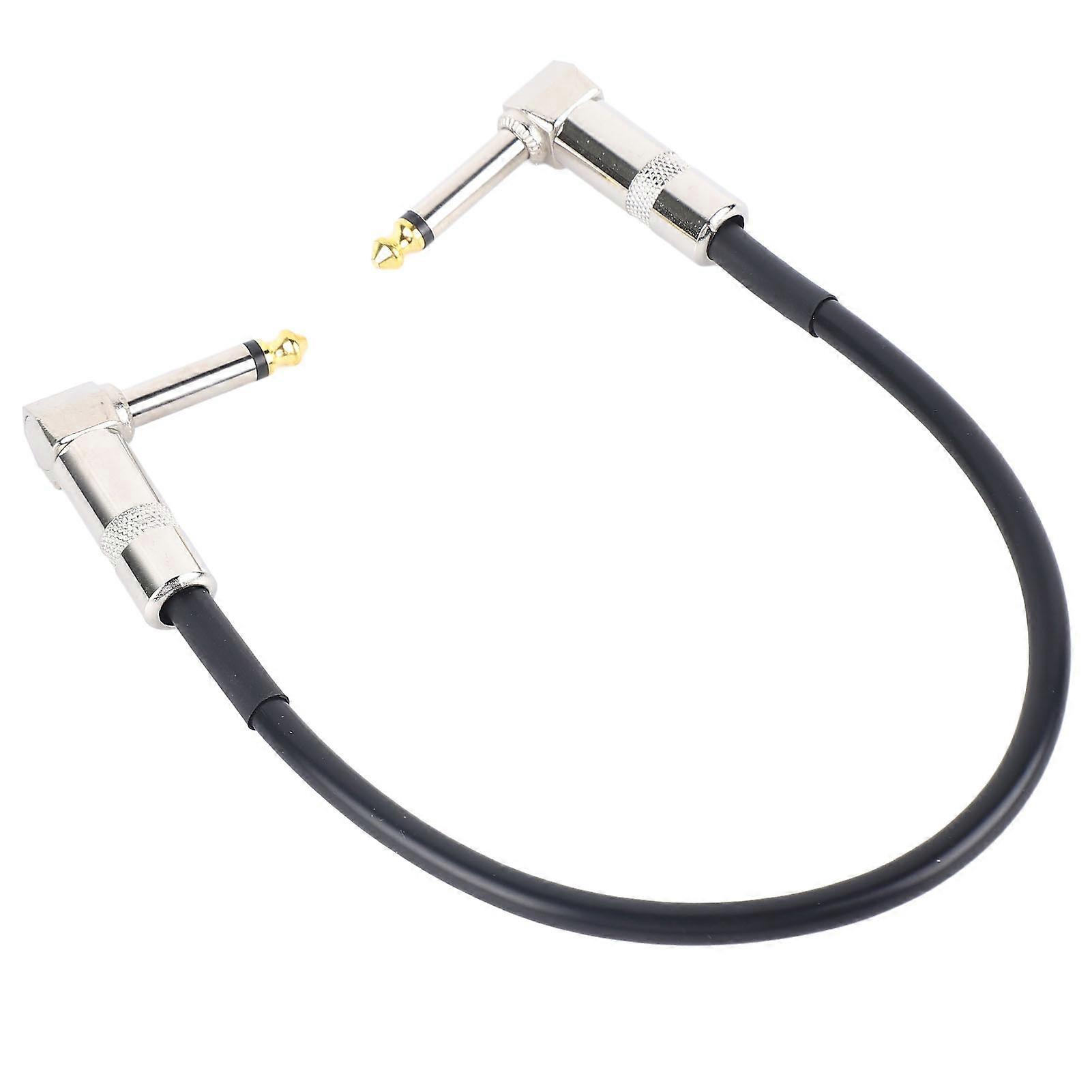 6.35mm Effect Cable Noise Suppression Metal Core Right Angle Plug Guitar Patch Cable Pedal Cord