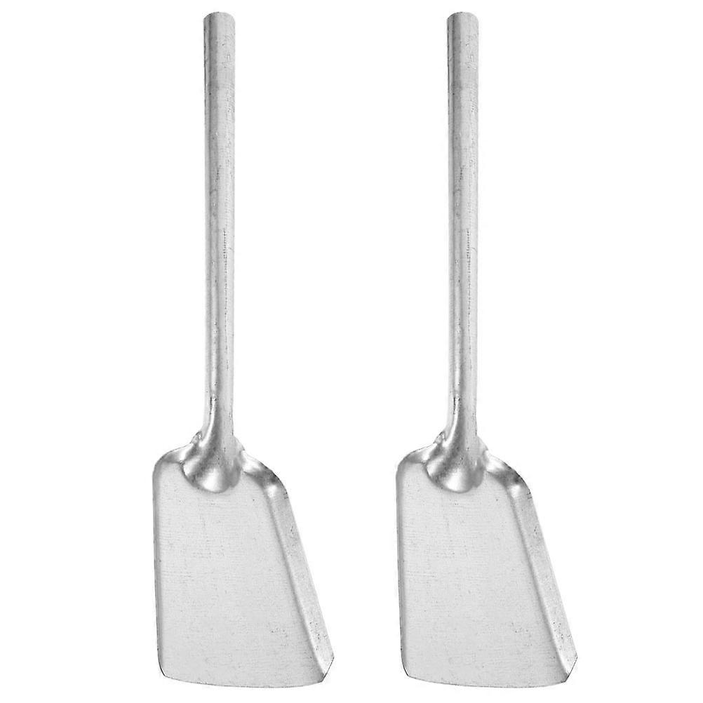 2 st. askspade för eldstad, grill, kolaskskopa, ugnsspade, utan handtag